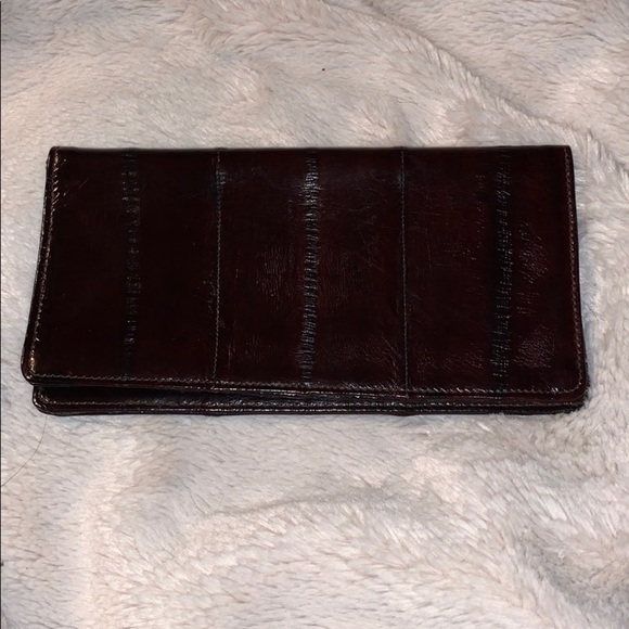 Eel Skin Check Book Excellent Condition Vintage - Picture 1 of 6